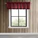 Eddie Bauer Mountain Plaid Red Pole Top Window Valance - 86 x 15