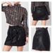 Free People Skirts | Free People Payton Paperbag High-Rise Black Mini Skirt 10 | Color: Black | Size: 10
