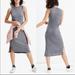 Madewell Dresses | Madewell Gray Ribbed Mockneck Midi Dress Size Small | Color: Gray | Size: S