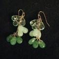 Anthropologie Jewelry | Green Bauble Dangle Earrings | Color: Green | Size: Os