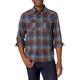 Pendleton Men's Long Sleeve Snap Front Classic Fit Canyon Wool Shirt, Blue/Brown Ombre, Large Tall