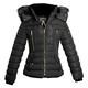 Kraftd Women's Winter Jacket Warm Parka Coat Hooded Puffer Jackets with Faux Fur Hood