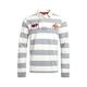 Weird Fish Leigh Organic Long Sleeve Striped Rugby Shirt Grey Marl Size 5XL