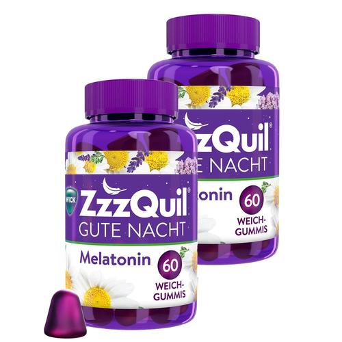 Wick ZzzQuil Gute Nacht Doppelpack 2x60 St Fruchtgummi