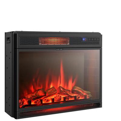 Costway 28 Inch Electric Freestanding and Recessed Fireplace with Remote