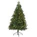 5' Grand Teton Spruce Flat Back Christmas Tree with 120 Clear LED - Green