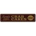 Lizton Sign Shop, Inc Crab Cakes Aluminum Sign Metal in Brown/Gray/Yellow | 4 H x 18 W x 0.04 D in | Wayfair 1234-A418