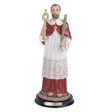 Trinx 12"H Saint Ramon Statue Raymond Nonnatus Holy Figurine Religious Decoration Resin in Red/White | 12 H x 4.5 W x 4 D in | Wayfair
