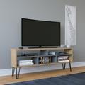 George Oliver Chayten TV Stand for TVs up to 55" Wood in Black | 18.3 H x 47.3 W x 9.8 D in | Wayfair 8F71AC215F7A405586C152FC7B1DCBC8