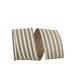 The Holiday Aisle® T93409W Bold Stripe Linen Solid Wired Edge Ribbon in White/Yellow | 2.5 H x 360 W x 5 D in | Wayfair