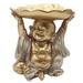 Dakota Fields Maitreya Buddha Figurine 6.0 H x 4.0 W x 3.5 D in gray/yellowResin in Gold/Silver | 6" H X 4" W X 3.5" D | Wayfair