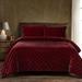 Rosdorf Park Annita Solid Faux Silk Velvet Romantic Western 1 Piece Quilt Velvet in Red | Twin Quilt | Wayfair A33FAF6D6B134007ACC05F33CD6BDD25