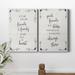 Trinx Six Feet - 2 Piece Wrapped Canvas Textual Art Print Set Canvas, Solid Wood in White | 36 H x 24 W x 1 D in | Wayfair