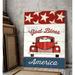 Trinx God Bless America Gallery Wrapped Canvas - In God We Trust Decor, Red & White Home Decor Canvas in Brown | 20 H x 16 W x 2 D in | Wayfair