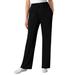 Plus Size Women's Sport Knit Straight Leg Pant by Woman Within in Black (Size 5X)