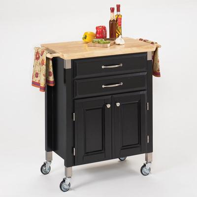 Dolly Madison Prep & Serve Cart by Homestyles in Black Wood