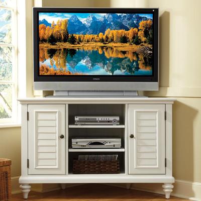 Bermuda Corner TV Stand by Homestyles in White