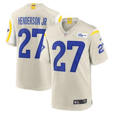 Men's Nike Darrell Henderson Jr. Bone Los Angeles Rams Player Game Jersey