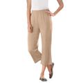 Plus Size Women's 7-Day Knit Capri by Woman Within in New Khaki (Size 4X) Pants