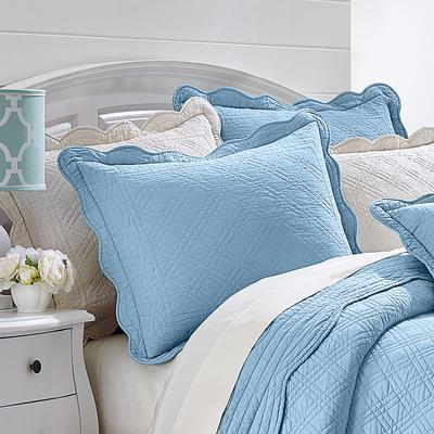 Florence Sham by BrylaneHome in Sky Blue (Size KING) Pillow