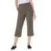 Plus Size Women's Capri Fineline Jean by Woman Within in Grey Denim (Size 44 WP)
