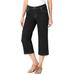 Plus Size Women's Capri Stretch Jean by Woman Within in Black Denim (Size 44 WP)