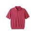 Men's Big & Tall Banded Bottom Polo Shirt by KingSize in Antique Burgundy (Size XL)