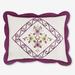 Ava Embroidered Cotton Sham by BrylaneHome in Plum (Size KING) Pillow