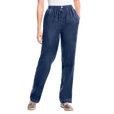 Plus Size Women's 7-Day Straight-Leg Denim Jean by Woman Within in Indigo (Size 44 WP) Pant