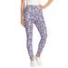 Plus Size Women's Stretch Cotton Printed Legging by Woman Within in Navy Happy Ditsy (Size S)