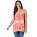 Plus Size Women's High-Low Tank by Woman Within in Raspberry Sorbet Ombre Butterfly (Size 2X) Top