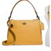 Coach Bags | Coach Pebble Leather Crossbody Bag | Color: Black/Yellow | Size: Os