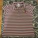 Disney Tops | Disneyland Resort 50th Anniversary Embriodered Pink Striped Polo Shirt | Color: Brown/Pink | Size: M