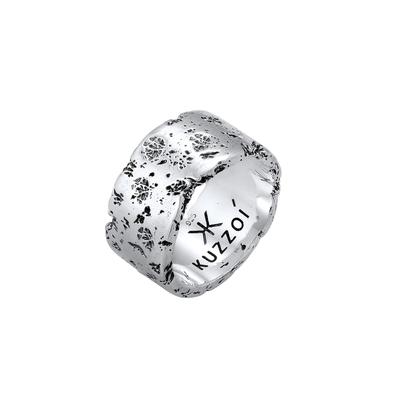 KUZZOI Herren Bandring Rustikal Robuster Look 925 Silber 64 Image
