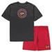 Men's Concepts Sport Red/Heathered Charcoal Chicago Blackhawks Big & Tall T-Shirt Shorts Sleep Set