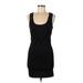 Forever 21 Casual Dress - Bodycon Scoop Neck Sleeveless: Black Print Dresses - Women's Size Medium