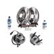 2006-2010 Ford Explorer Front Brake Pad and Rotor and Wheel Hub Kit - Detroit Axle