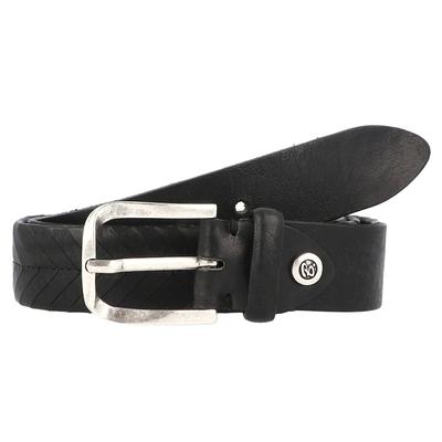 b.belt Vince Gürtel Leder 110 cm Schwarz Herren