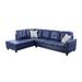 Multi Color Sectional - Latitude Run® Kayenta 103.5" Wide Faux Modular Sofa & Chaise w/ Ottoman Faux | 35 H x 103.5 W x 32 D in | Wayfair