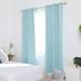 Everly Quinn Boulus Gold Foil Print Blackout Thermal Insulated Grommet Curtains Set Of 2 Polyester in Green/Blue | 63 H in | Wayfair