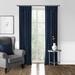 Colcha Linens Burkina Velvet Navy Solid Color Room Darkening Pinch Pleat Single Curtain Polyester | 96 H in | Wayfair BUR-HAY-NAV-PP-2096