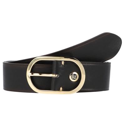 b.belt Gürtel Leder 100 cm Schwarz Herren