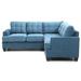 Blue Reclining Sectional - Ebern Designs Rockson Designs Askey Extra Padded Tufted Navy Sectional Polyester | 36 H x 80 W x 34 D in | Wayfair