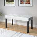 Three Posts™ Marson Upholstered Bench Faux Leather/Manufactured Wood in White | 19 H x 35 W x 15 D in | Wayfair 0CB0FCF4E7734364A06CA1CC731E0785