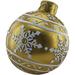 Christmas Time 18-In. Resin Oversized Christmas Ornament w/ Snowflake Pattern and LED Lights, Holiday Decor, Gold