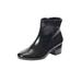 Plus Size Women's The Sidney Bootie by Comfortview in Black Patent (Size 9 M)