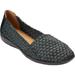 Extra Wide Width Women's The Bethany Flat by Comfortview in Black Metallic (Size 10 1/2 WW)