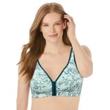 Plus Size Women's Cotton Comfort Front-Close No-Wire Bra by Catherines in Vine Floral (Size 48 DDD)