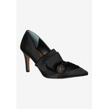 Women's Hirisha Pump by J. Renee in Black Satin (Size 8 M)