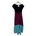 Anthropologie Dresses | Anthropologie Maeve Color Block Silky Maxi Dress Sz Xs | Color: Black/Blue | Size: Xs